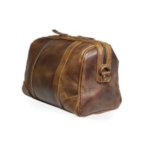 Classic Brown Leather Clutch Bag