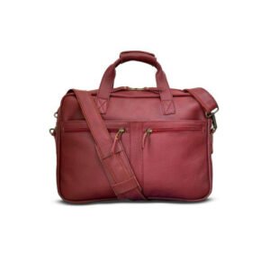 Red Leather Travel Bag